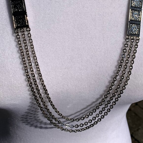 Vtg Elegant Anne Klein 2-3 Strand Long Necklace - Picture 3 of 10